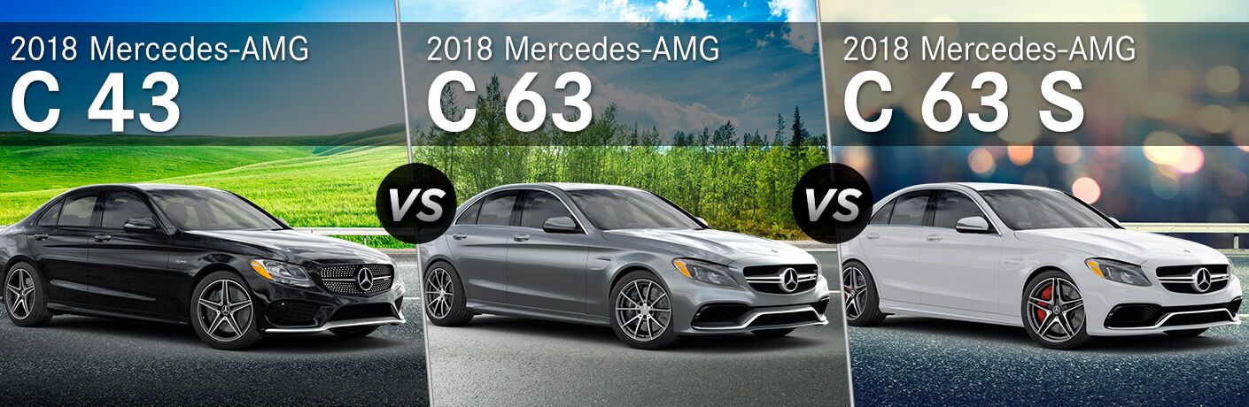 2018 mercedes benz amg c 43 vs amg c 63 vs amg c 63 s