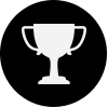 A black trophy symbol