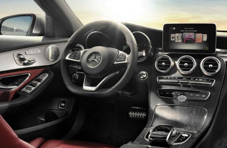 2018 C-Class Sedan Command Center in Black and Red