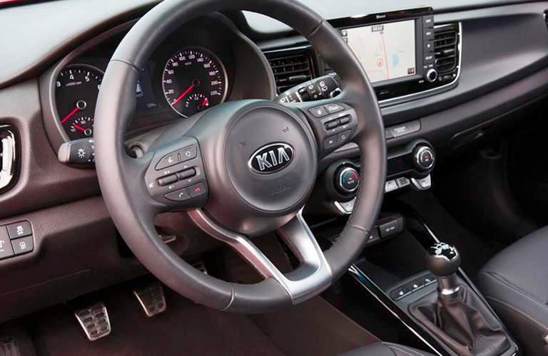 2017 Kia Rio front interior driver dash and display audio