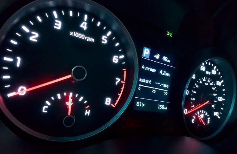 New Kia Rio speedometer