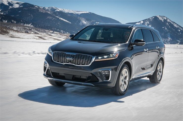 2019 kia sorento driving on snow