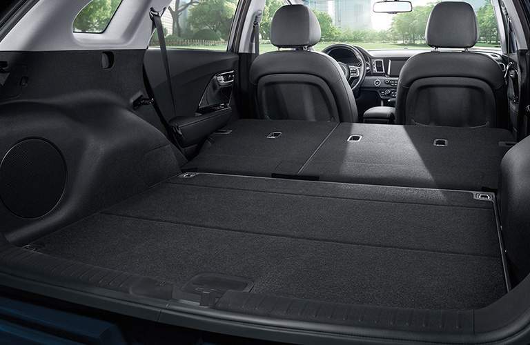 2018 Kia Niro rear view, seats down.