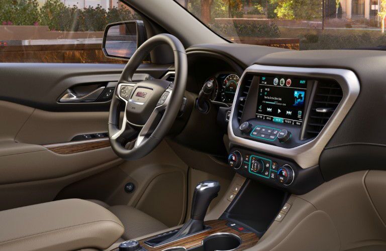 2017 gmc acadia interior dashboard leather seats