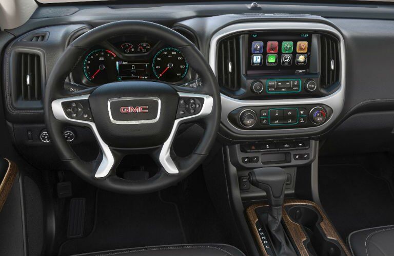 2017 gmc canyon denali interior touchscreen steering wheel dashboard