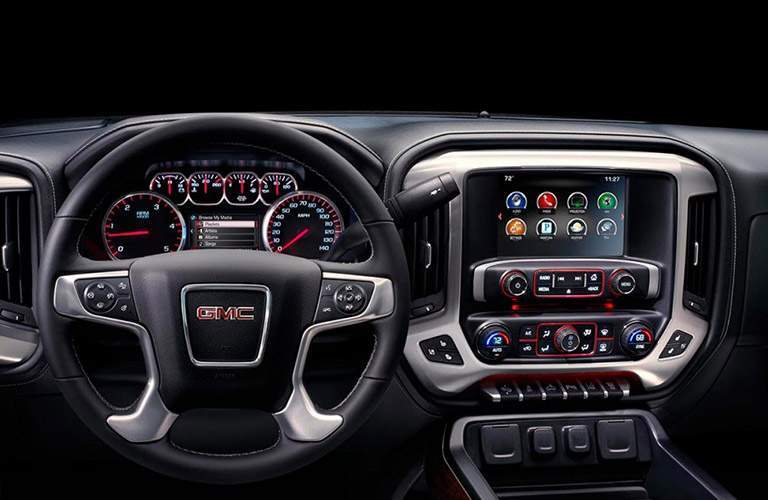 2017 gmc sierra 2500hd interior steering wheel touchscreen dashboard