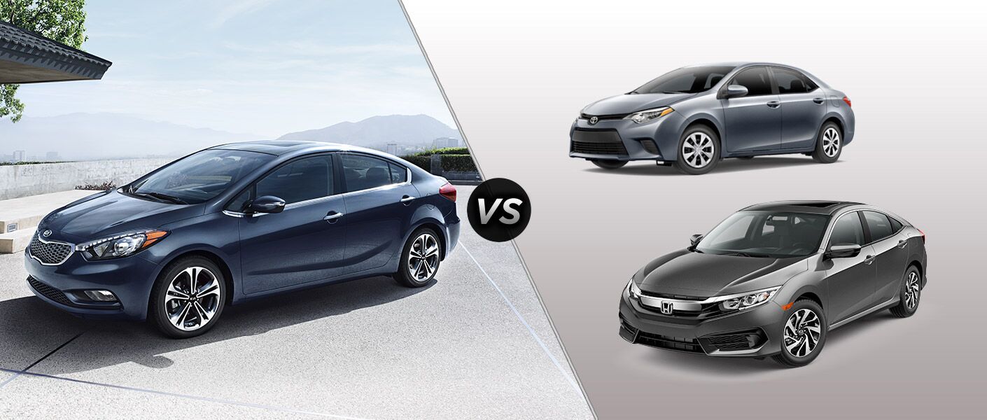 2016 Kia Forte Vs Honda Civic Toyota Corolla 2016 Kia Forte Vs Honda Civic Toyota Corolla Compacts Handling Fun