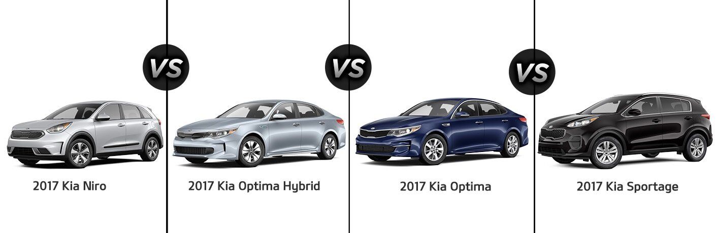 2017 Kia Niro Vs Optima Gas And Hybrid Sportage 2017 Kia Niro Vs Optima Hybrid Sportage