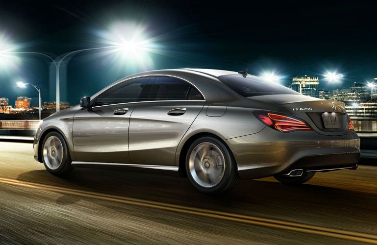 2016 Mercedes-Benz CLA driving down the highway
