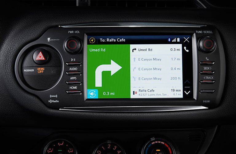 Close Up of 2018 Toyota Yaris Navigation