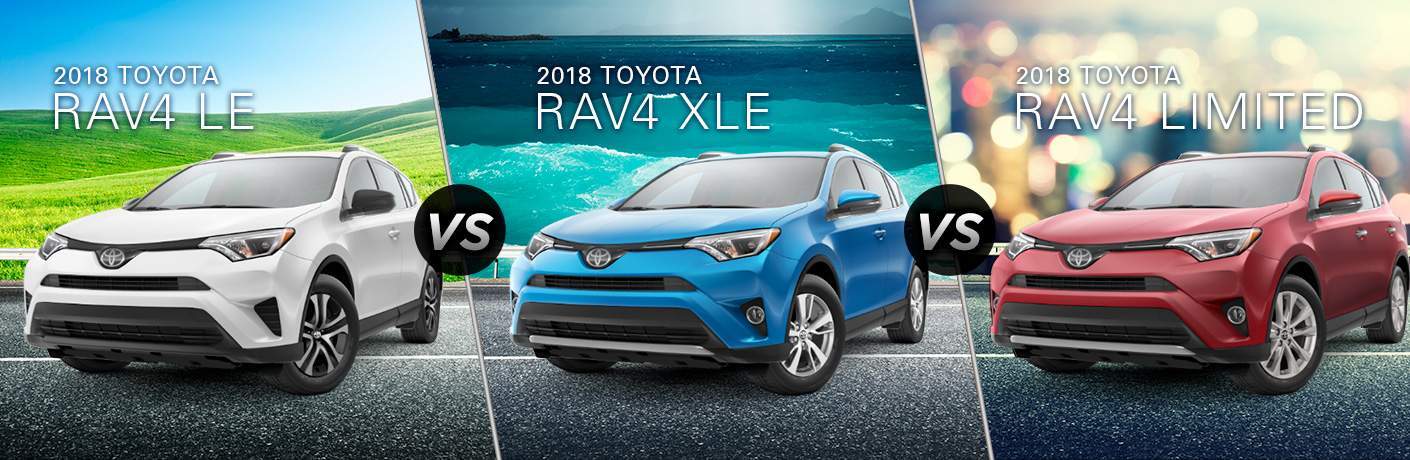 2018 Toyota Rav4 Le Vs Xle Limited