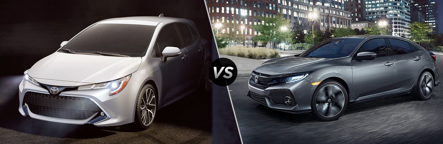 2019 Toyota Corolla Hatchback Vs 2018 Honda Civic