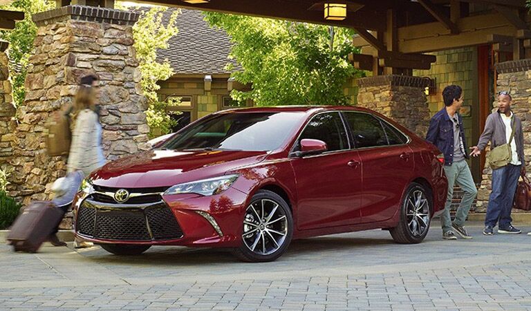 Red 2016 Toyota Camry front Exterior