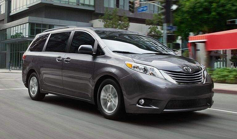 Gray 2016 Toyota Sienna on the Road