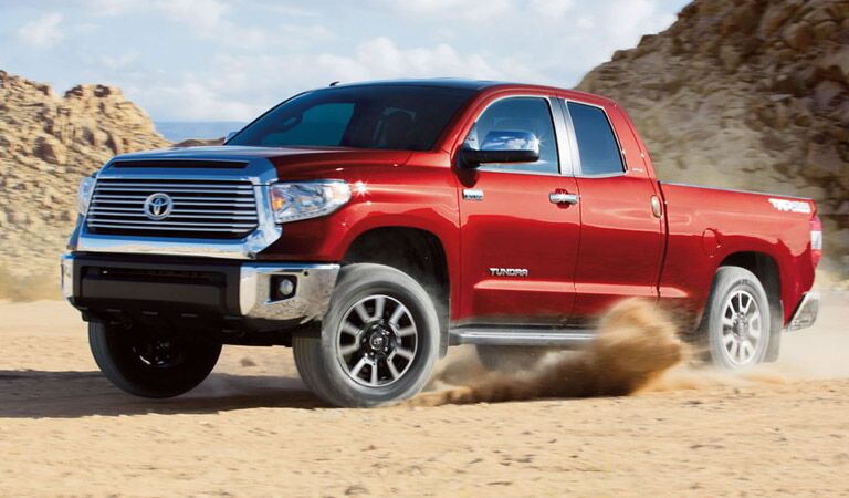 Red 2016 Toyota Tundra in Sand