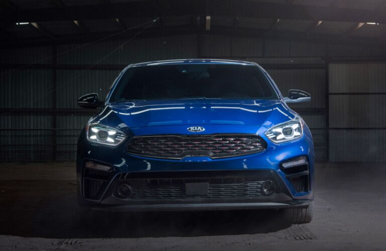 Front view of blue 2020 Kia Forte