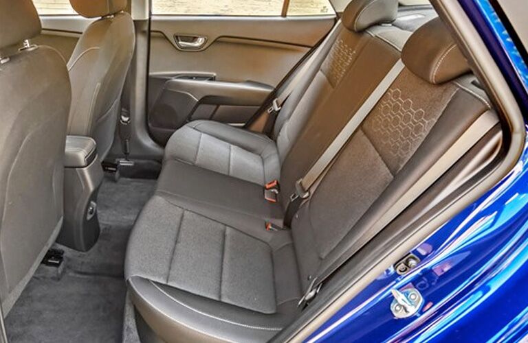 Grey rear seats in 2020 Kia Rio