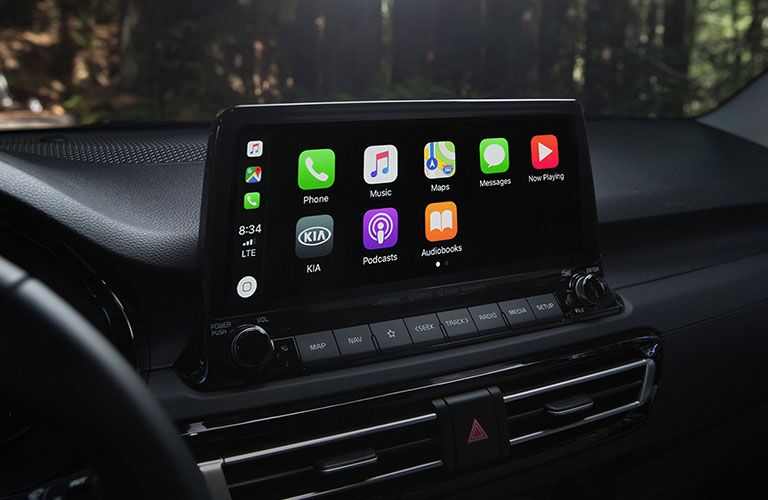 Infotainment system touchscreen in 2021 Kia Seltos