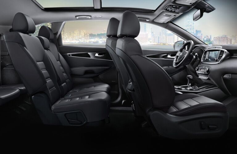 Dark grey seats in 2020 Kia Sorento