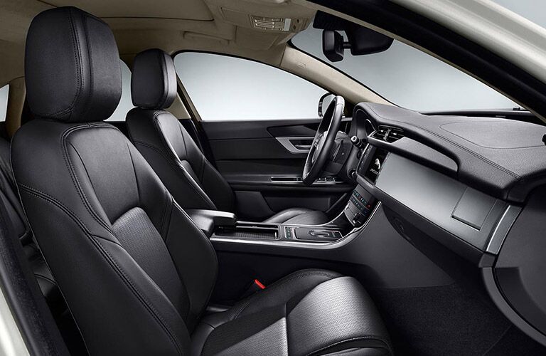 black front seats of the 2017 Jaguar XF
