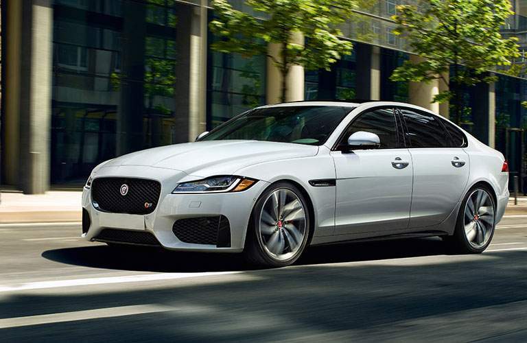 white 2019 jaguar xf