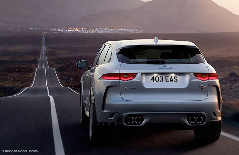 jaguar f-pace looking ahead at road