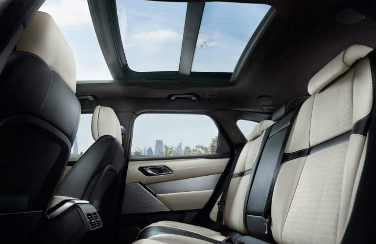 rear seats and skylight of the 2018 Land Rover Range Rover Velar