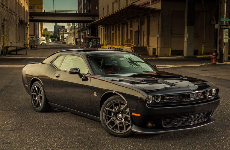 black 2016 Dodge Challenger from the side