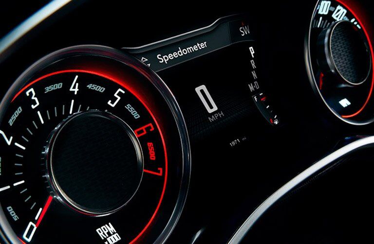 digital gauge cluster on the 2017 Dodge Challenger