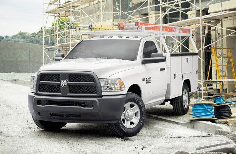 upfitted Ram 5500 Chassis Cab on a work site
