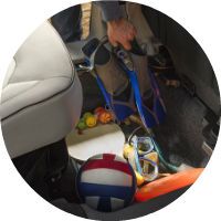 2017 Chrysler Pacifica under-seat storage compartment