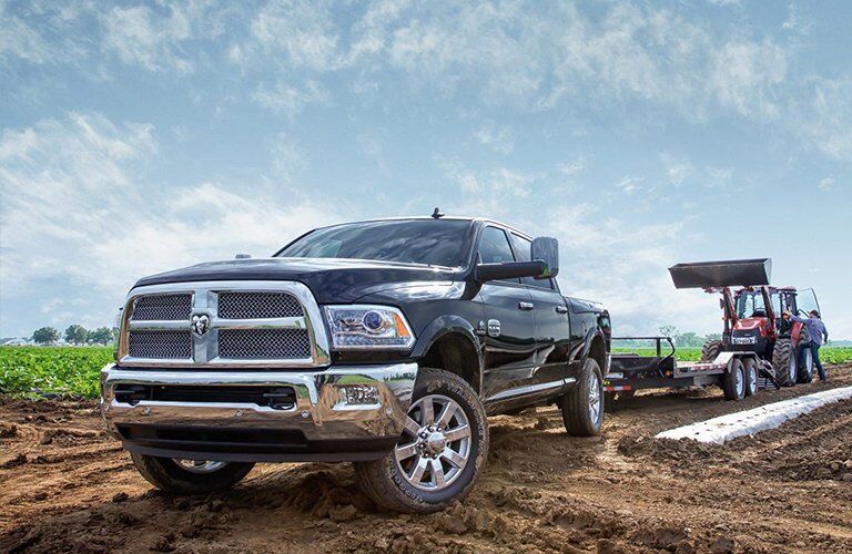 black 2017 Ram 2500 pulling a trailer