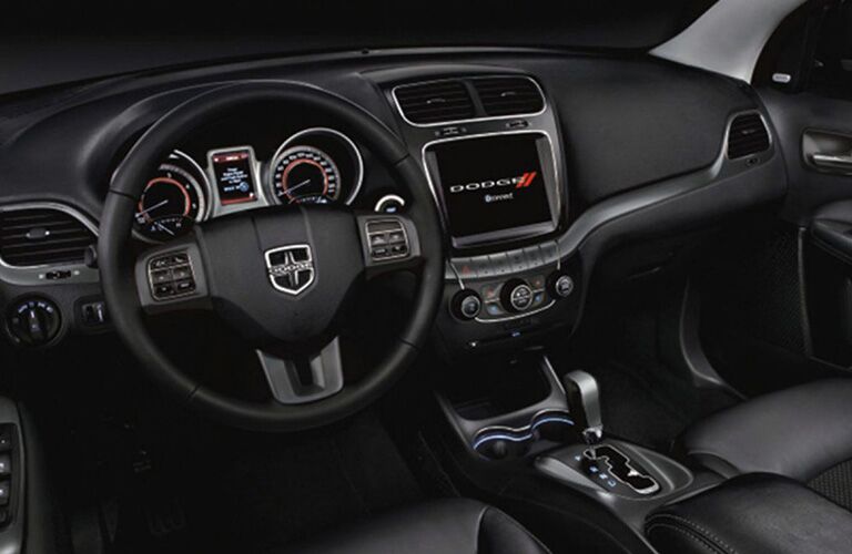 Steering wheel and dashboard in 2019 Dodge Journey