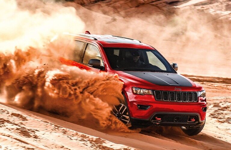 2021 Jeep Grand Cherokee Trailhawk on sand dune