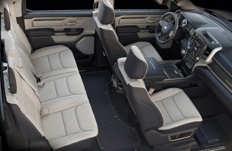 2021 RAM 1500 interior front and rear seats