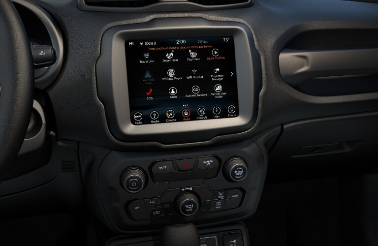 Infotainment center in 2019 Jeep Renegade
