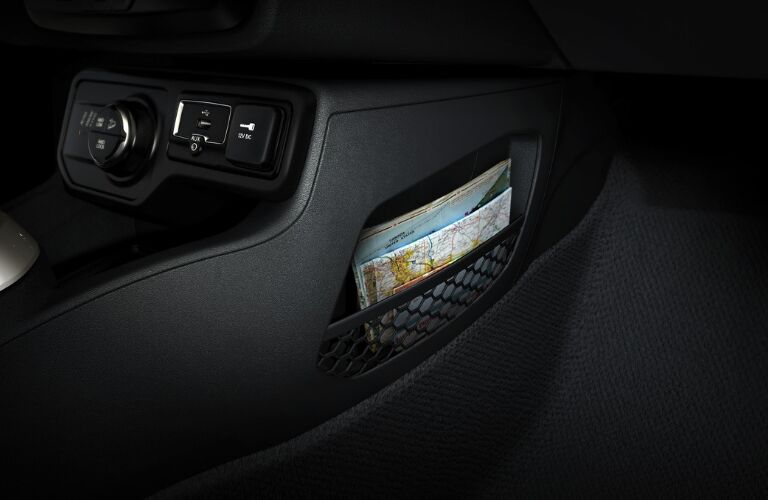 Side pocket with maps in 2019 Jeep Renegade