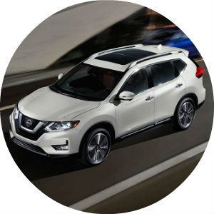 white 2017 Nissan Rogue side view