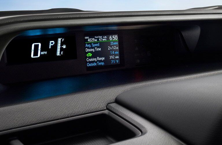 2017 Toyota Prius c dashboard