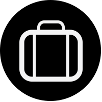 black icon luggage