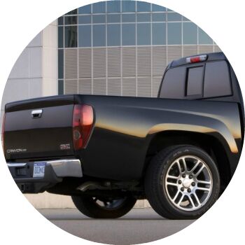 black 2010 GMC Canyon pickup bed