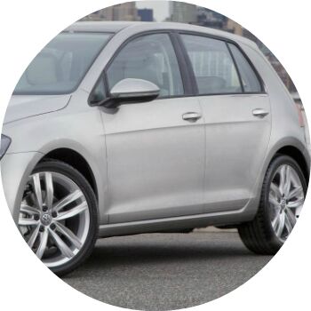 silver 2012 VW Golf side