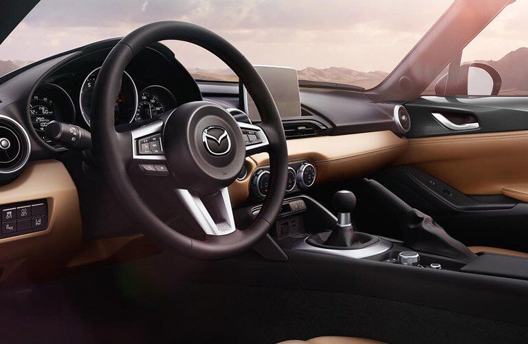 2017 mazda mx-5 miata interior dashboard touchscreen steering wheel