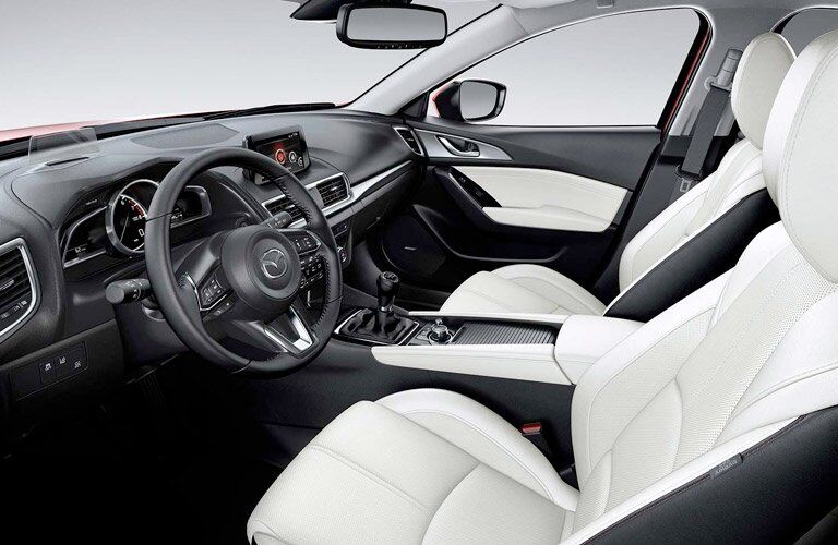 2017 mazda3 5-door interior leather seats dashboard head up display
