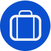 blue luggage icon