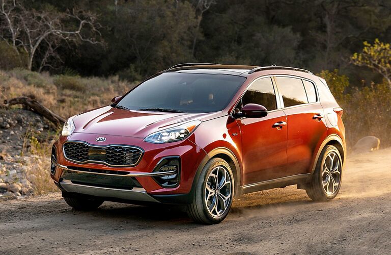 2020 Kia Sportage driving on the road