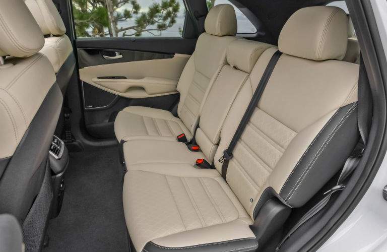 Second row passengers will have plenty of room in the 2017 Sorento