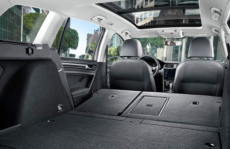 Volkswagen Golf Sportwagen interior rear cargo area.