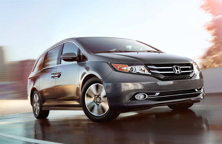 2016 Honda Odyssey Touring minivan in grey