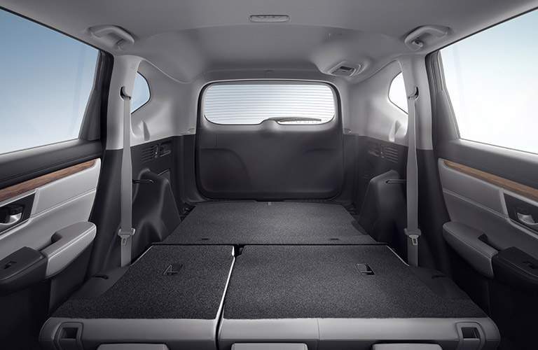 rear seats folded down cargo space of 2017 Honda CR-V